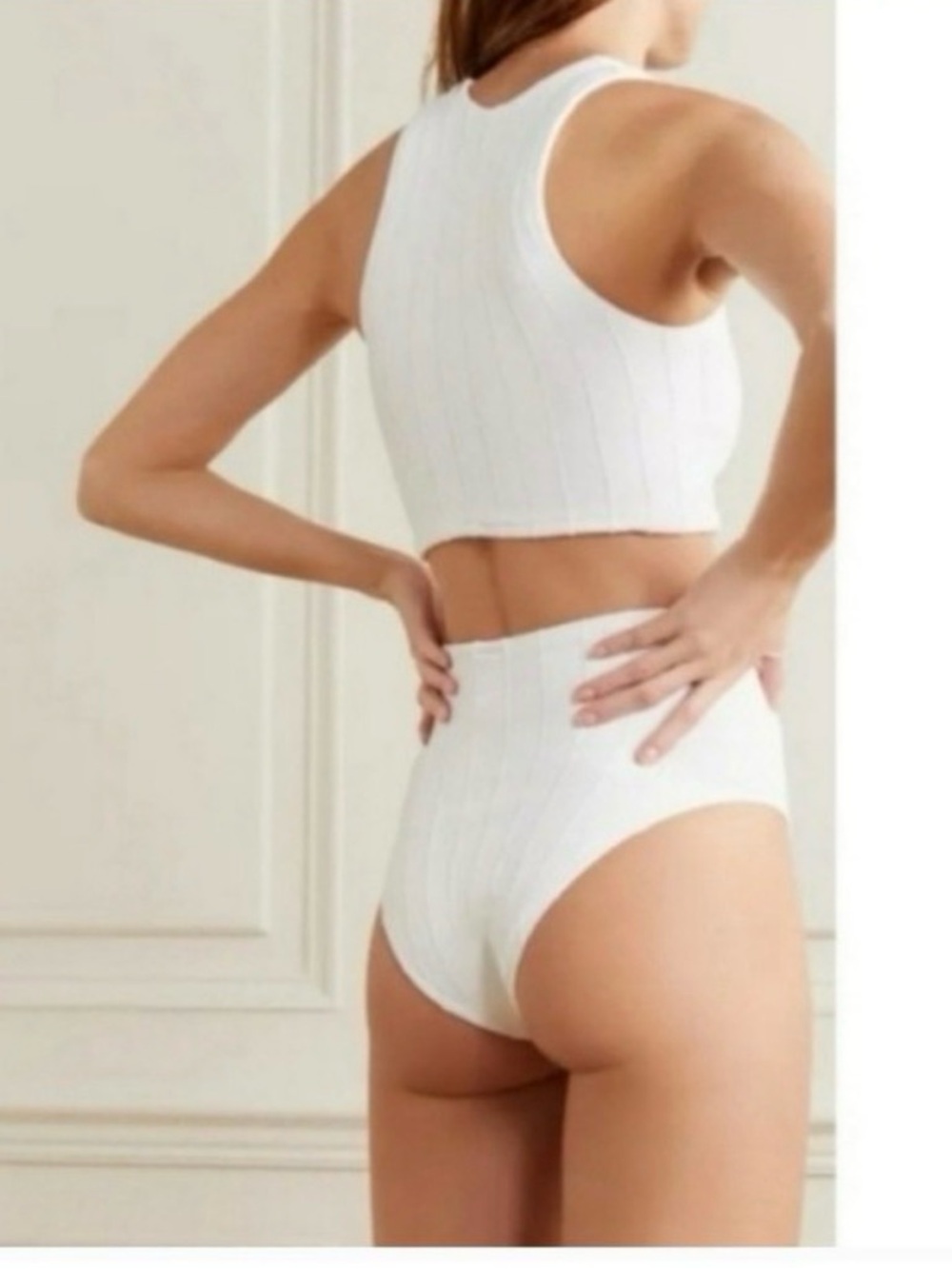HUNZA G Nile Iris ribbed bikini white - Picture 3 of 3